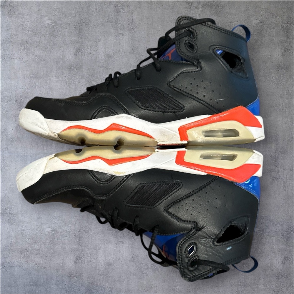 Jordan Kids Black and Blue Sneakers